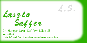 laszlo saffer business card