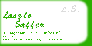 laszlo saffer business card